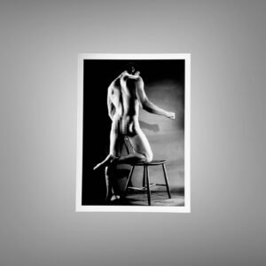 Male Physique Sculpture Inspired Torso Portrait with Sculptural Posture and Athletic Studio Styling 5x7 Photo Print