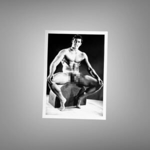 Male Physique Bronzed Bodybuilder Figure Study with Sculptural Posture and Athletic Studio Styling 5x7 Photo Print