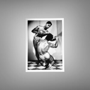 Male Physique Clean Line Studio Body Portrait with Sculptural Posture and Athletic Studio Styling 5x7 Photo Print
