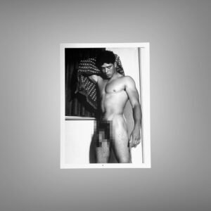 Male Physique Floor Mat Strength Pose with Sculptural Posture and Athletic Studio Styling 5x7 Photo Print