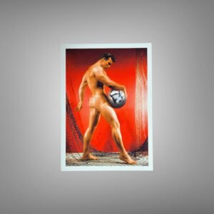 Male Physique Seated Trunks Studio Portrait with Sculptural Posture and Athletic Studio Styling 5x7 Photo Print