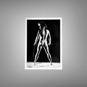 Male Physique Polished Stage Physique Pose with Sculptural Posture and Athletic Studio Styling 5x7 Photo Print