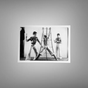 Male Physique Classic Upright Strength Portrait with Sculptural Posture and Athletic Studio Styling 5x7 Photo Print