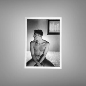 Male Physique Minimal Studio Athletic Study with Sculptural Posture and Athletic Studio Styling 5x7 Photo Print