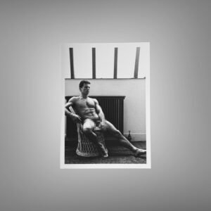 Male Physique an Archival Physique Magazine Pose with Sculptural Posture and Athletic Studio Styling 5x7 Photo Print