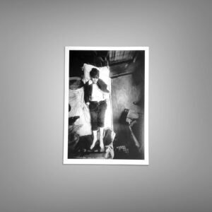 Crime Room Scene with a Figure Standing in Stark Documentary Light 5x7 Photo Print