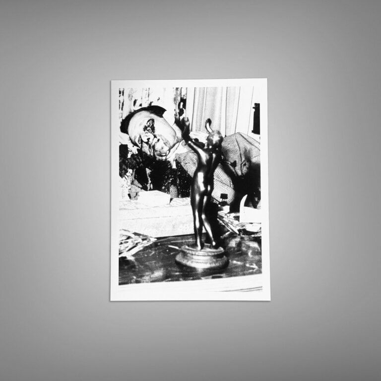 Crime Tabletop Evidence or Official Scene with Dark Tonal Contrast 5x7 Photo Print