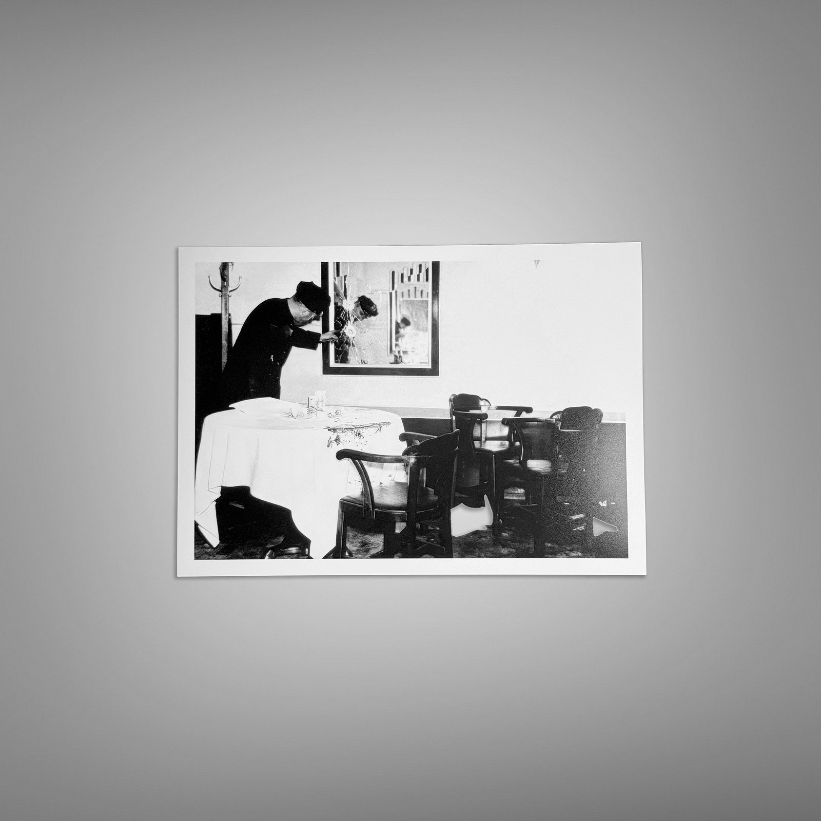 Crime Rotated Office or Room Scene with Police-report Atmosphere 5x7 Photo Print