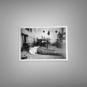 Crime Workroom Crime-scene Image with Furniture and Hard Shadows 5x7 Photo Print