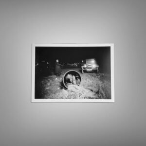 Crime Outdoor Night Evidence Scene with Basin or Bucket Detail 5x7 Photo Print