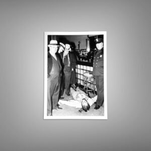 Crime Street or Sidewalk Scene with Body and Officials Nearby 5x7 Photo Print