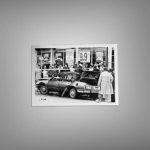 Crime Rotated Storefront or Vehicle Scene with Urban Archive Detail 5x7 Photo Print