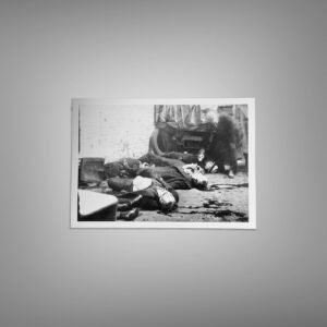 Crime Group of Men Seated or Gathered Outdoors in a Crime Archive Scene 5x7 Photo Print